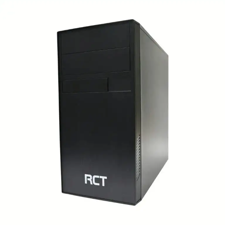 Black Ryzen 5 desktop computer tower